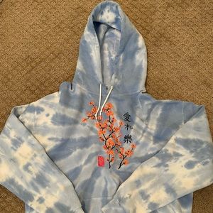 TJ Maxx Blue Tie Dye Hoodie (Large)